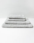 Lattice Linen Towel in Ice Grey
