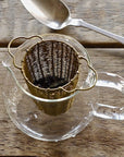 Handwoven Tea Basket : BRASS