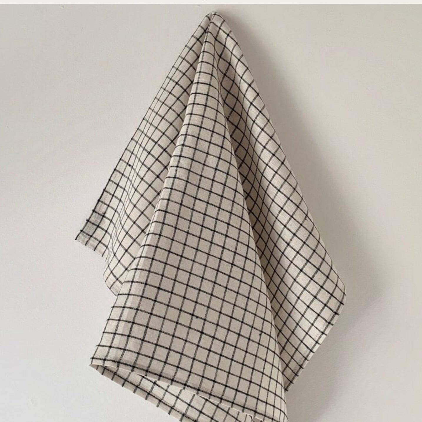 Linen Kitchen Towel - Grid / Plaid