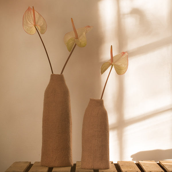 Felt Bell Vase Cover - PINK